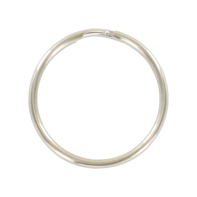 Ohio Travel Bag Rings & Slides 1 1/8" Nickel, Split Key Ring, Steel, #L-199-1-1-8N L-199-1-1-8N