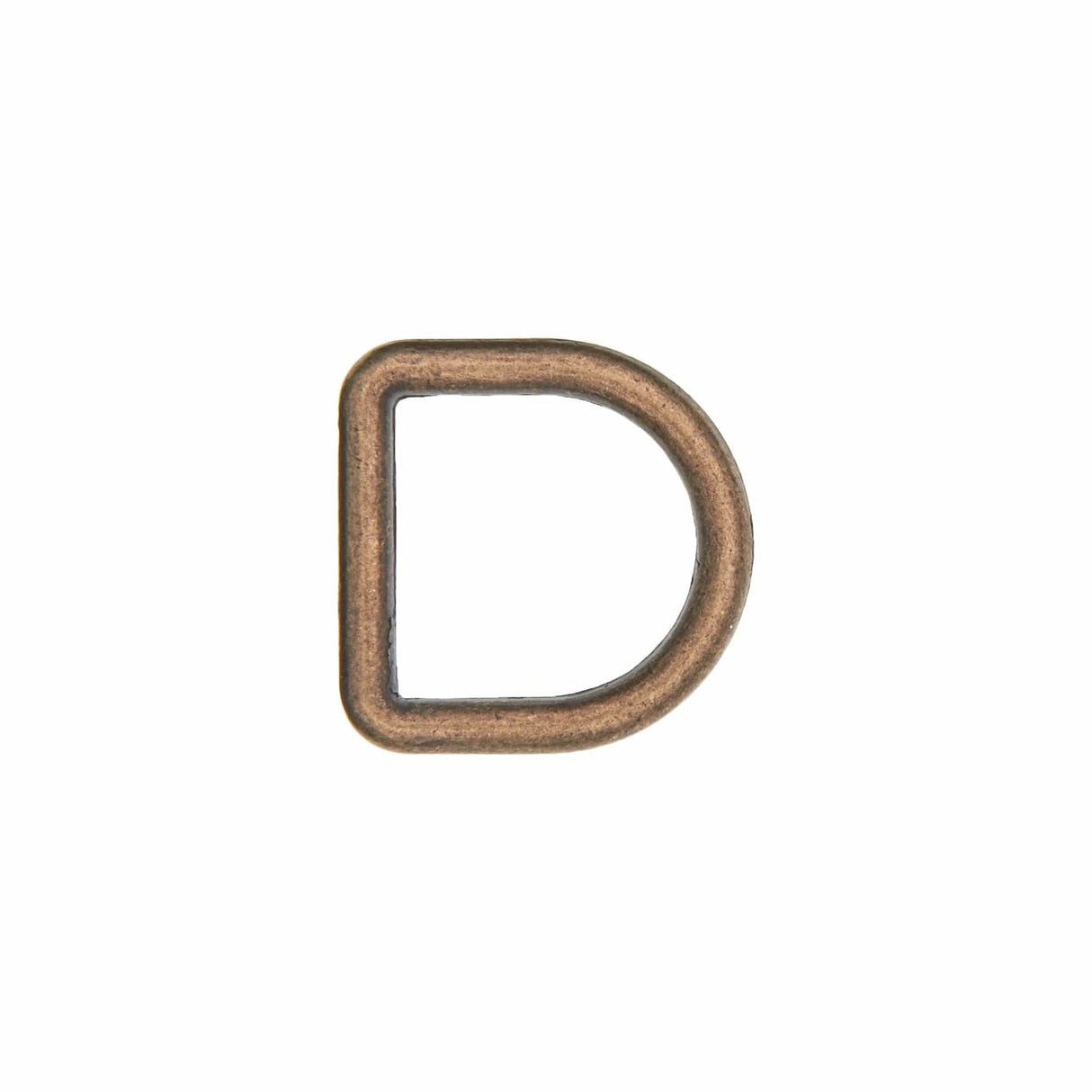 Ohio Travel Bag Rings & Slides 1/2" Antique Brass, Cast D-Ring, Zinc Alloy, #D-301-ANTB D-301-ANTB