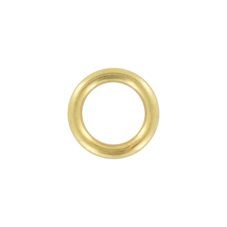 1/2" Shiny Brass, Cast Round Ring, Zinc Alloy