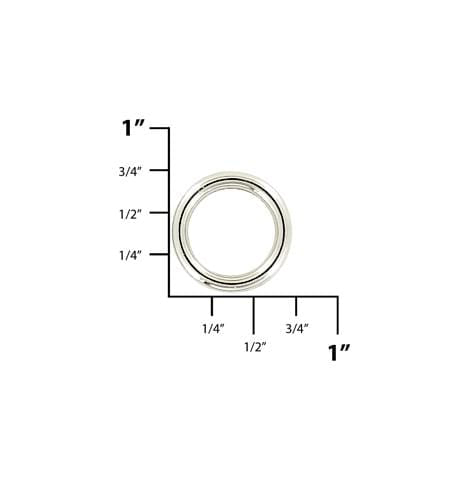 Ohio Travel Bag Rings & Slides 1/2" Nickel, Cast Round Ring, Zinc Alloy, #P-2717-NP P-2717-NP