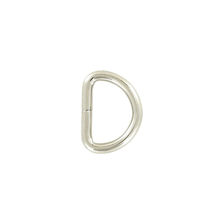 1/2" Nickel, Split D Ring Heavy, Steel