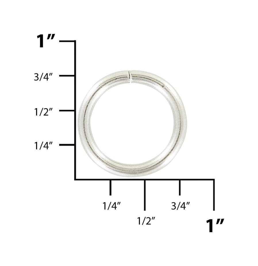 Ohio Travel Bag Rings & Slides 1/2" Nickel, Split Round Ring, Steel, #A-3-NP A-3-NP