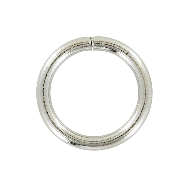 Ohio Travel Bag Rings & Slides 1/2" Nickel, Split Round Ring, Steel, #A-3-NP A-3-NP