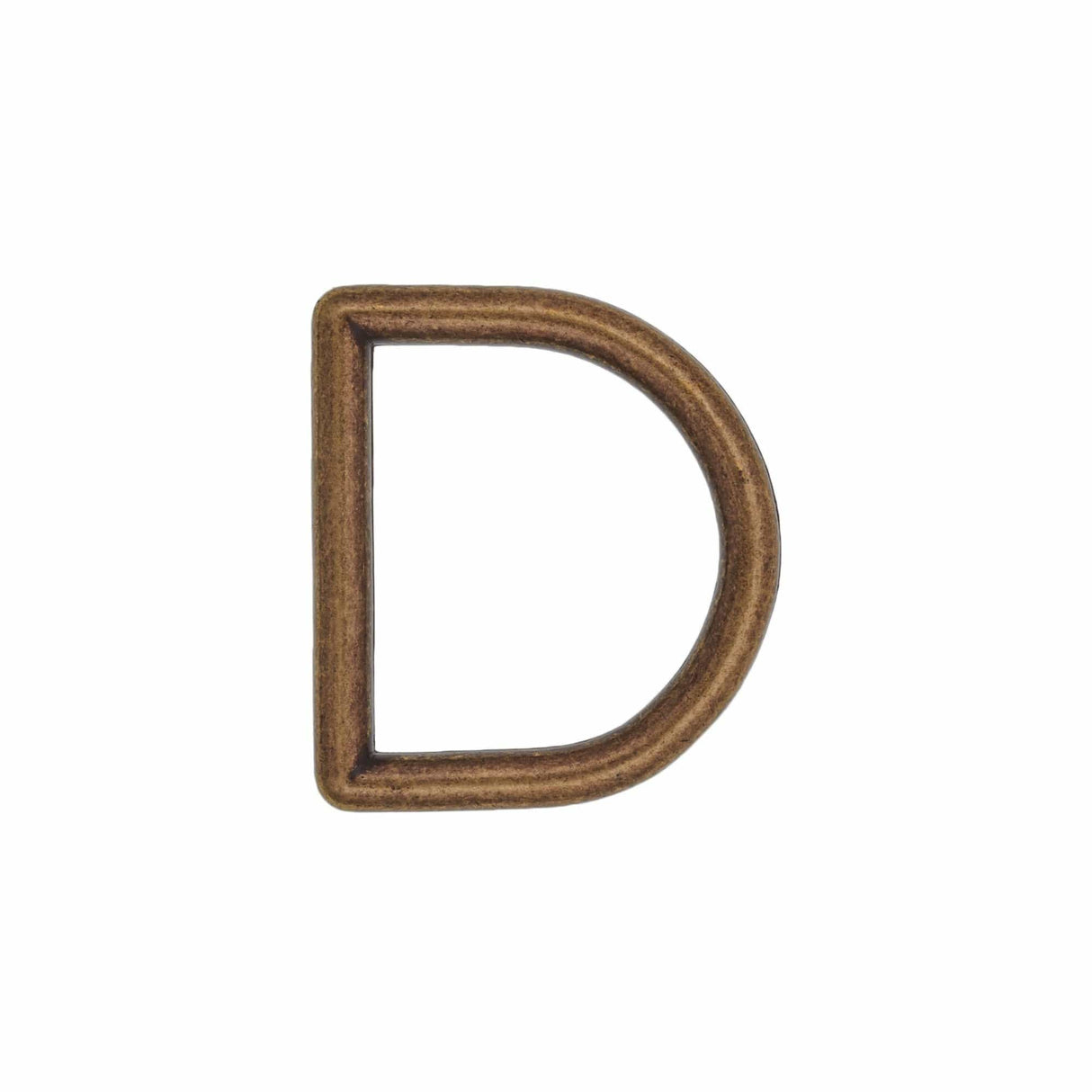 Ohio Travel Bag Rings & Slides 1" Antique Brass, Cast D-Ring. Zinc Alloy, #D-305-ANTB D-305-ANTB