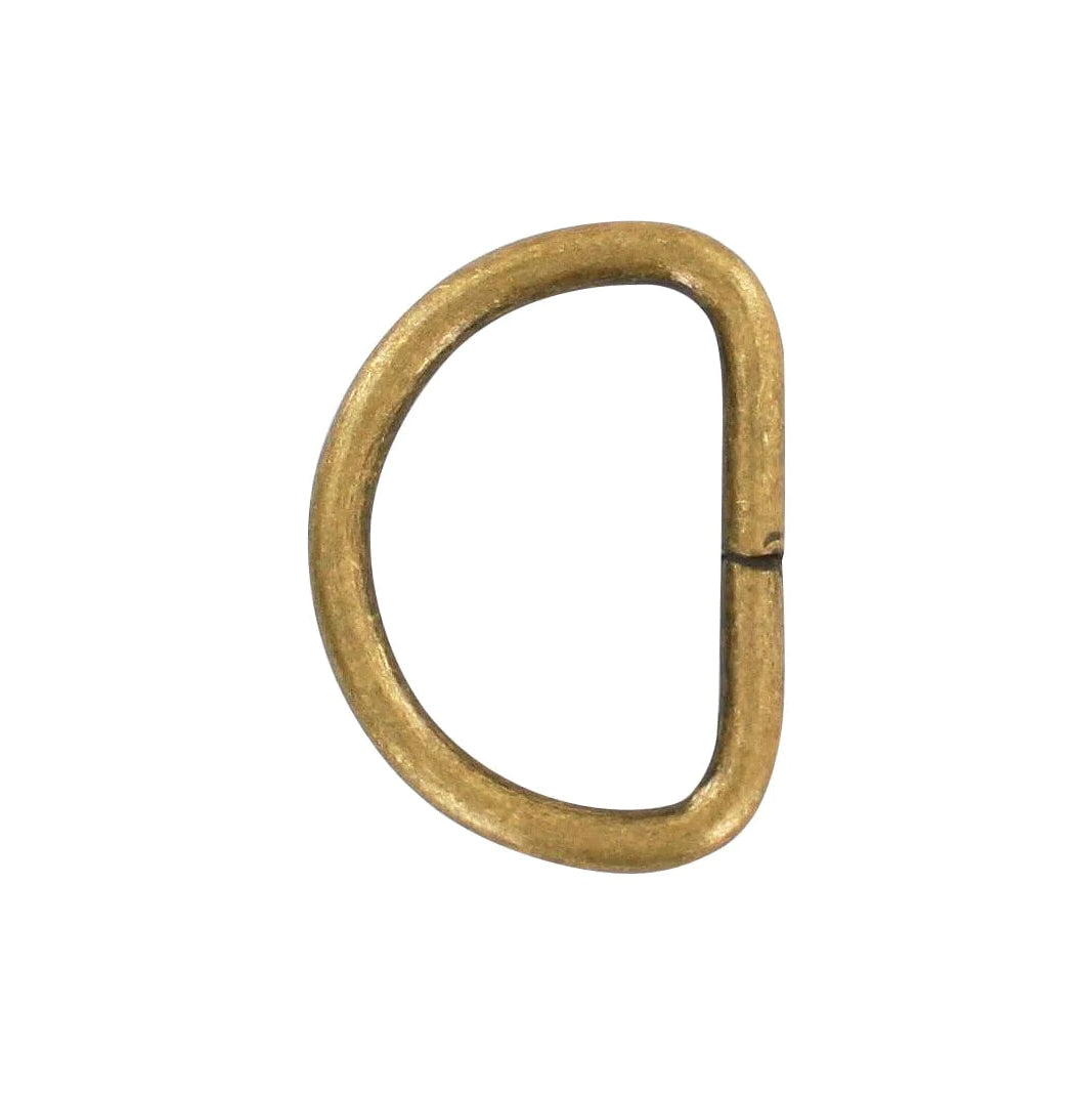 1" Antique Brass, Split D-Ring Heavy, Steel