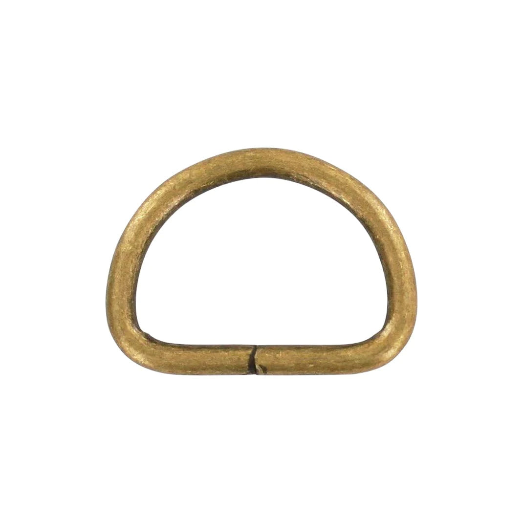 1" Antique Brass, Split D-Ring Heavy, Steel