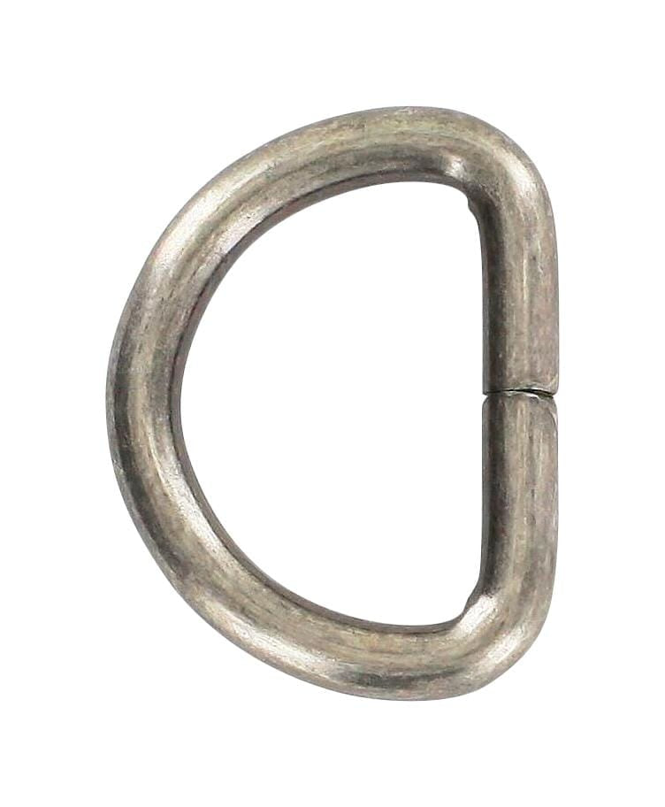 Ohio Travel Bag Rings & Slides 1" Antique Silver, Split D Ring, Steel, #P-2120-ANTS P-2120-ANTS