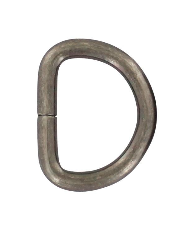 Ohio Travel Bag Rings & Slides 1" Antique Silver, Split D Ring, Steel, #P-2120-ANTS P-2120-ANTS