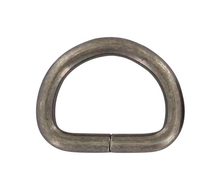 Ohio Travel Bag Rings & Slides 1" Antique Silver, Split D Ring, Steel, #P-2120-ANTS P-2120-ANTS