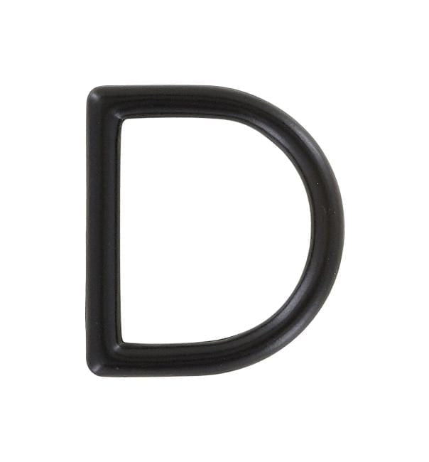 Ohio Travel Bag Rings & Slides 1" Black, Cast D Ring, Zinc Alloy, #P-2075-BLK P-2075-BLK