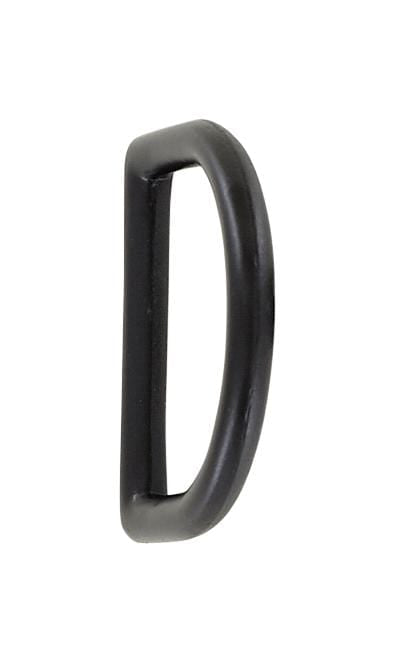 Ohio Travel Bag Rings & Slides 1" Black, Cast D Ring, Zinc Alloy, #P-2075-BLK P-2075-BLK