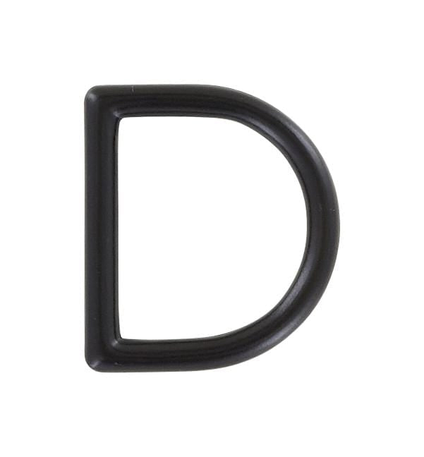 Ohio Travel Bag Rings & Slides 1" Black, Cast D Ring, Zinc Alloy, #P-2075-BLK P-2075-BLK