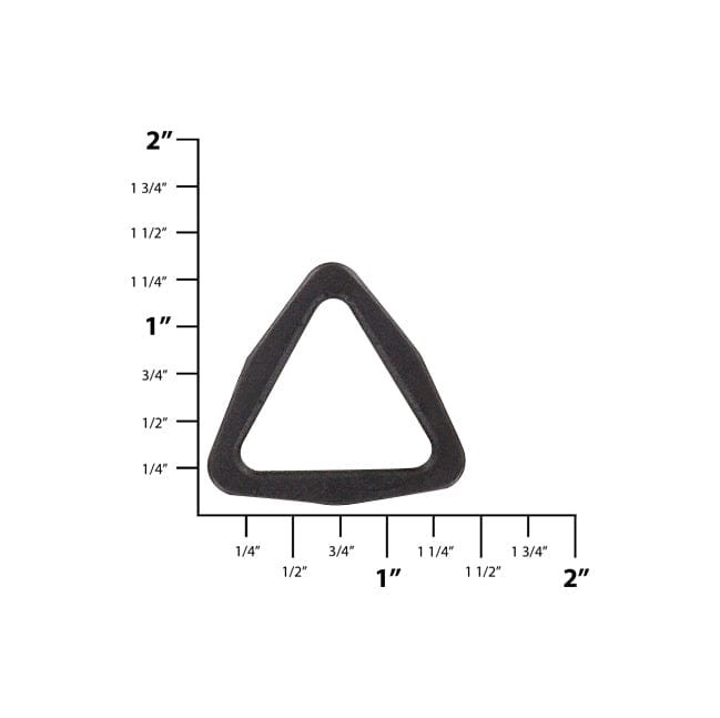 Ohio Travel Bag Rings & Slides 1" Black, TrI-Ring, Plastic, #TR-1 TR-1