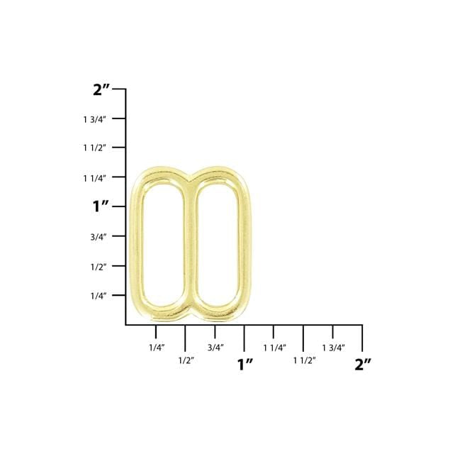 Ohio Travel Bag Rings & Slides 1" Brass, Cast Slide Ring, Solid Brass, #C-1596 C-1596