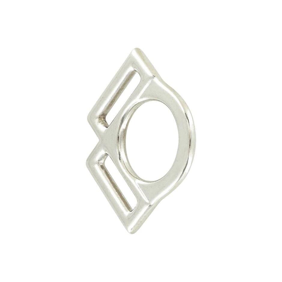 1" Nickel, 2-Sided Halter Ring, Zinc Alloy
