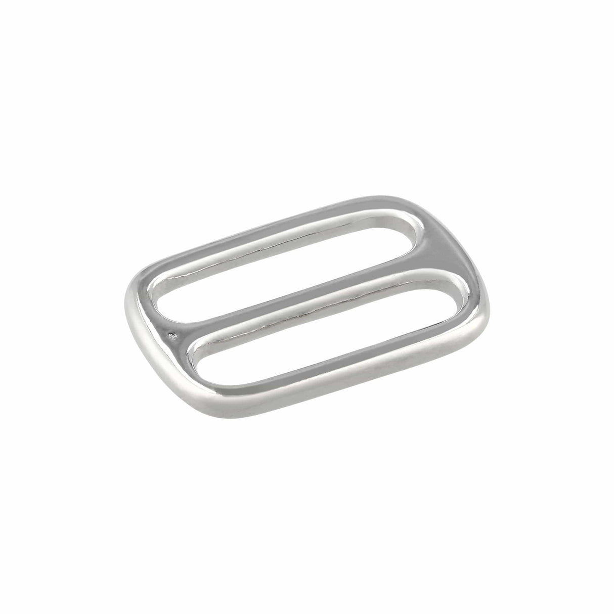 Ohio Travel Bag Rings & Slides 1" Nickel, Cast Double Loop, Solid Brass, #P-2510-SBN P-2510-SBN