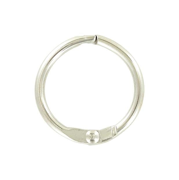 Ohio Travel Bag Rings & Slides 1" Nickel, Hinged Binder Ring, Steel, #L-3146 L-3146