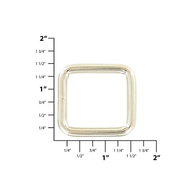 Ohio Travel Bag Rings & Slides 1" Nickel, Welded Ring, Steel, #P-2260-NP P-2260-NP