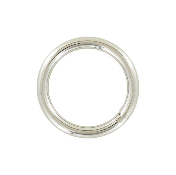 Ohio Travel Bag Rings & Slides 1" Nickel, Welded Round Ring, Stainless Steel, #P-2669 P-2669