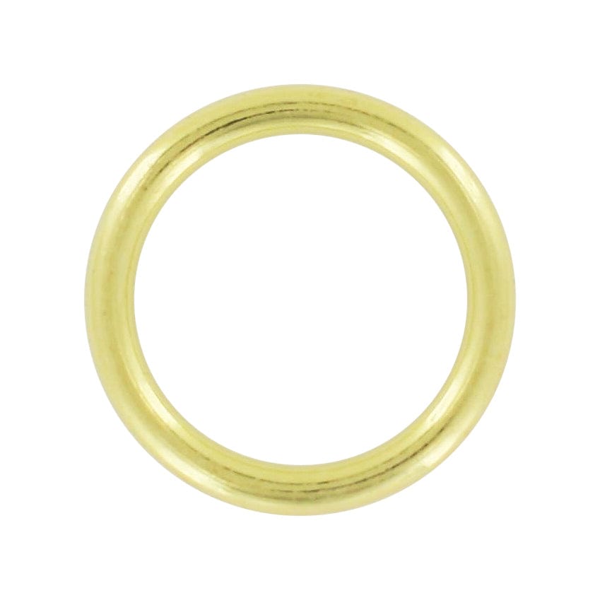 Ohio Travel Bag Rings & Slides 1" Shiny Brass, Cast Round Ring, Zinc Alloy, #A-234-BP A-234-BP