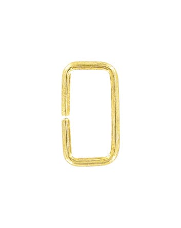 Ohio Travel Bag Rings & Slides 1" Shiny Brass Plate, Split Rectangular Ring, Steel, #C-25-1-BP C-25-1-BP