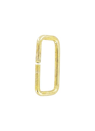 Ohio Travel Bag Rings & Slides 1" Shiny Brass Plate, Split Rectangular Ring, Steel, #C-25-1-BP C-25-1-BP