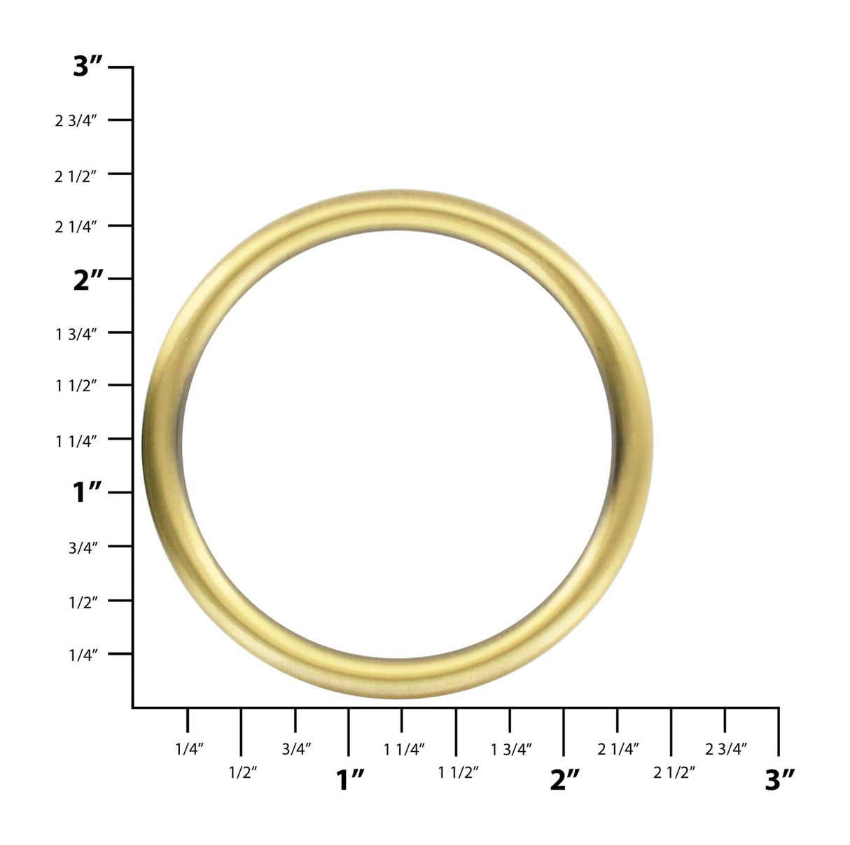 Ohio Travel Bag Rings & Slides 2" Antique Brass, Cast Round Ring, Zinc Alloy, #P-2762-ANTB P-2762-ANTB