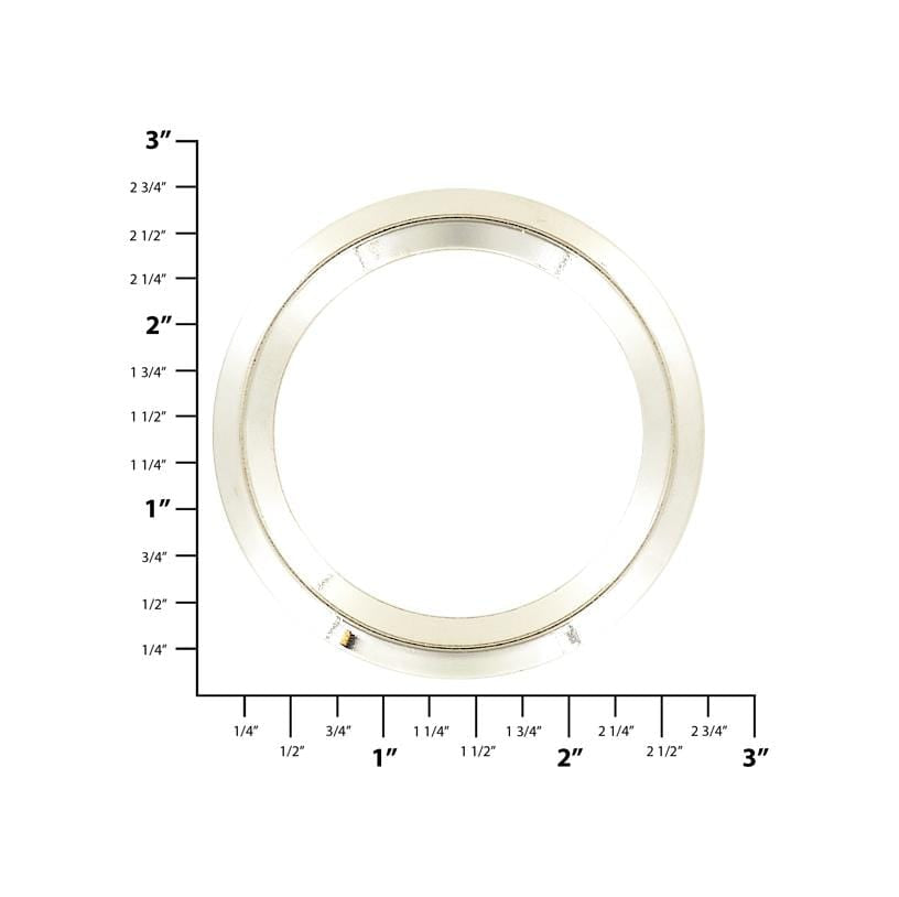Ohio Travel Bag Rings & Slides 2" Nickel, Beveled Round Ring, Zinc Alloy, #P-2880-NIC P-2880-NIC