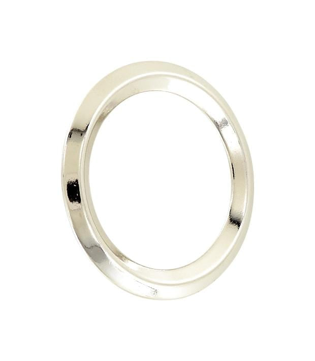 Ohio Travel Bag Rings & Slides 2" Nickel, Beveled Round Ring, Zinc Alloy, #P-2880-NIC P-2880-NIC