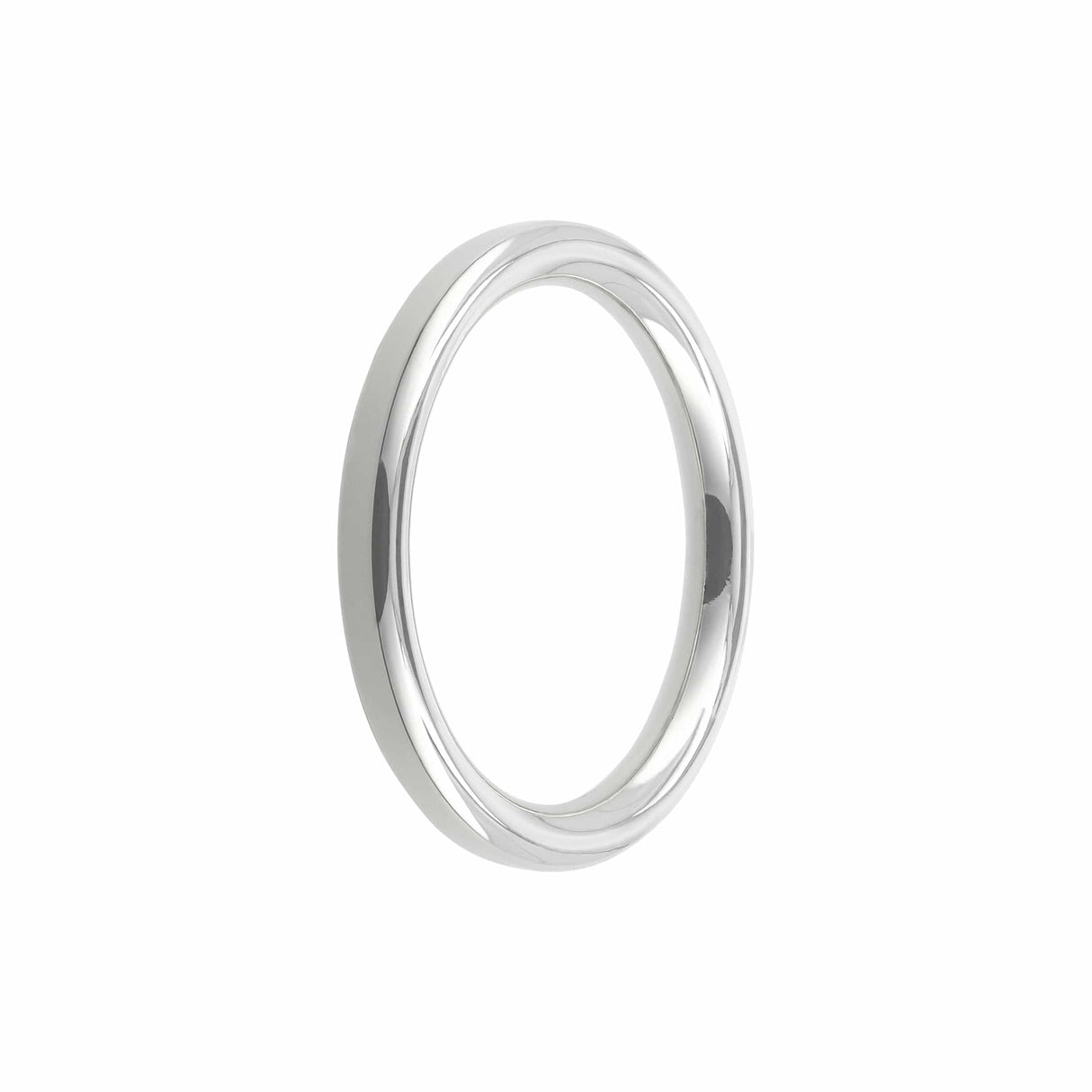 Ohio Travel Bag Rings & Slides 2" Shiny Nickel, Heavy Solid Round Ring, Zinc Alloy, #P-2550-NIC P-2550-NIC