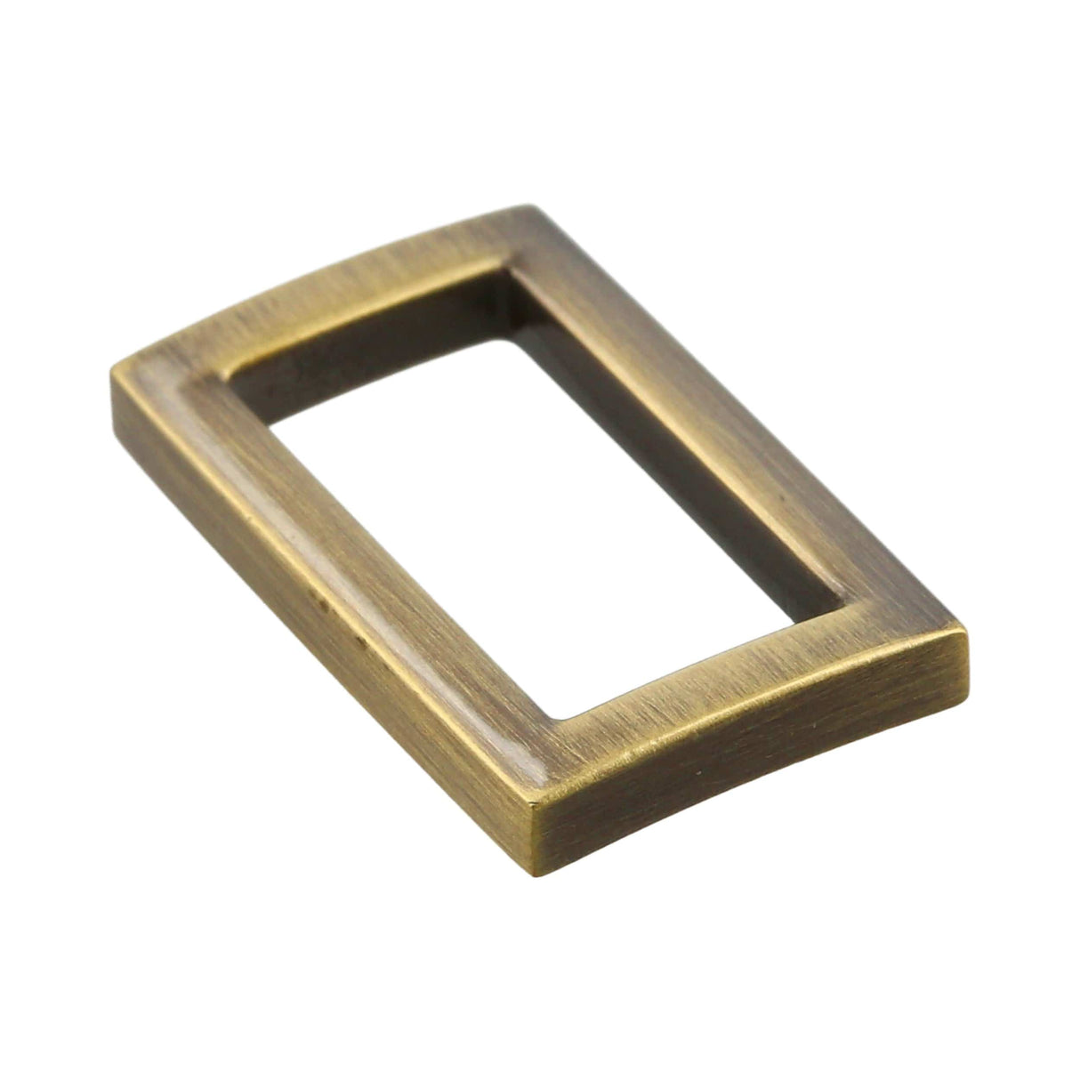Ohio Travel Bag Rings & Slides 3/4" Antique Brass, Rectangular Concave Ring, Zinc Alloy, #P-2556-ANTB P-2556-ANTB