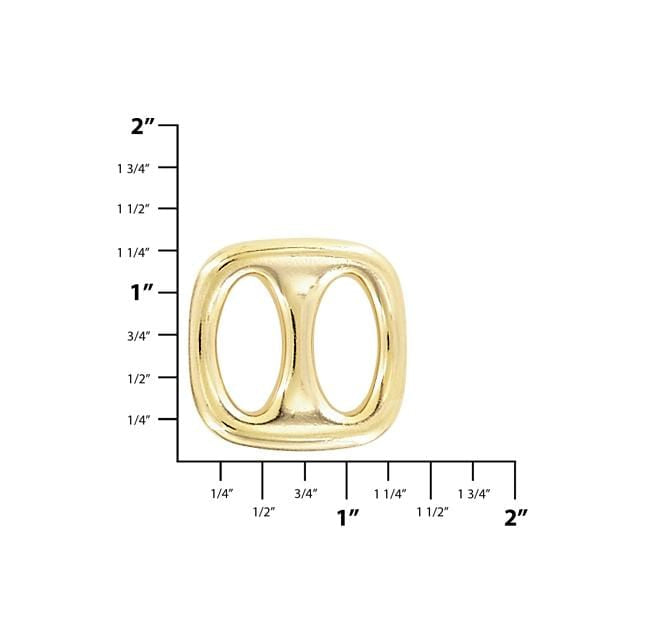 Ohio Travel Bag Rings & Slides 3/4" Gold, Cast Slide Ring, Zinc Alloy, #C-2044-GOLD C-2044-GOLD