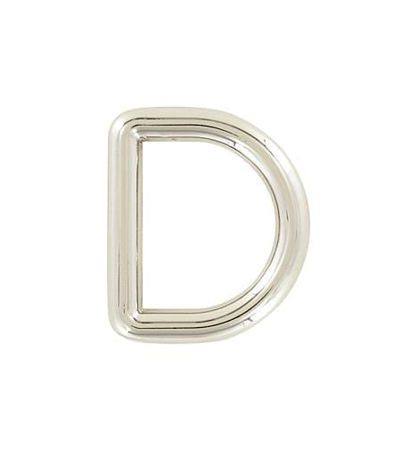 Ohio Travel Bag Rings & Slides 3/4" Nickel, Solid D Ring, Zinc Alloy, #P-3151-NIC P-3151-NIC
