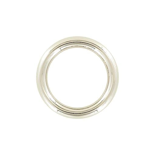 Ohio Travel Bag Rings & Slides 3/4" Shiny Nickel, Solid Round Ring, Zinc Alloy, #P-3157-NIC P-3157-NIC