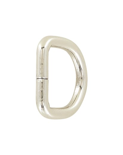 Ohio Travel Bag Rings & Slides 3/4" Shiny Nickel, Split D Ring, Steel, #P-2930-NIC P-2930-NIC