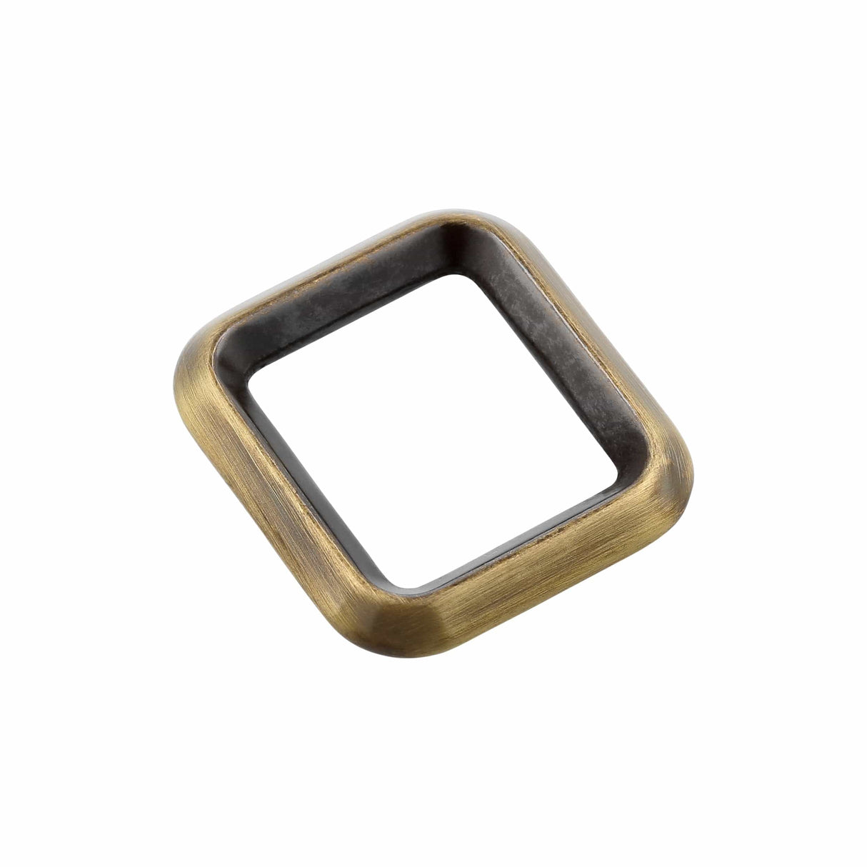 Ohio Travel Bag Rings & Slides 7/8" Antique Brass, Cast Beveled Rectangular Ring, Zinc Alloy, #P-2872-ANTB P-2872-ANTB