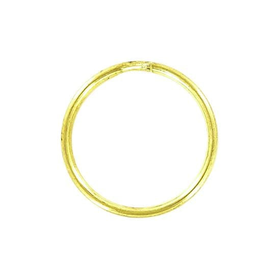 Ohio Travel Bag Rings & Slides 7/8" Brass, Split Key Ring, Steel, #L-199-7-8B L-199-7-8B