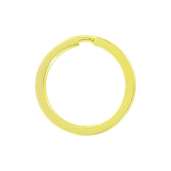 Ohio Travel Bag Rings & Slides 7/8" Gold, Split Flat Key Ring, Steel, #L-2946-GOLD L-2946-GOLD