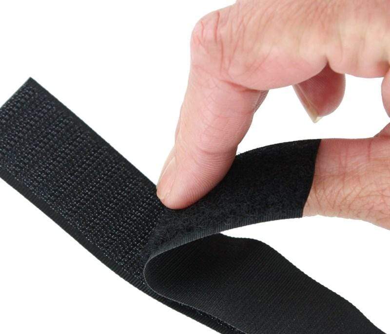 Ohio Travel Bag Strapping 1-1/2" Black, Hook & Loop Sewing Type, #VEL-1-B-1-1-2 VEL-1-B-1-1-2