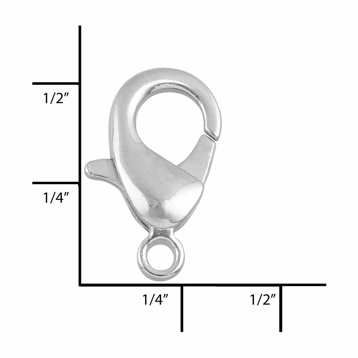 Ohio Travel Bag Strapping 1/2" Nickel, Lobster Claw, Steel, #P-2856-NIC P-2856-NIC