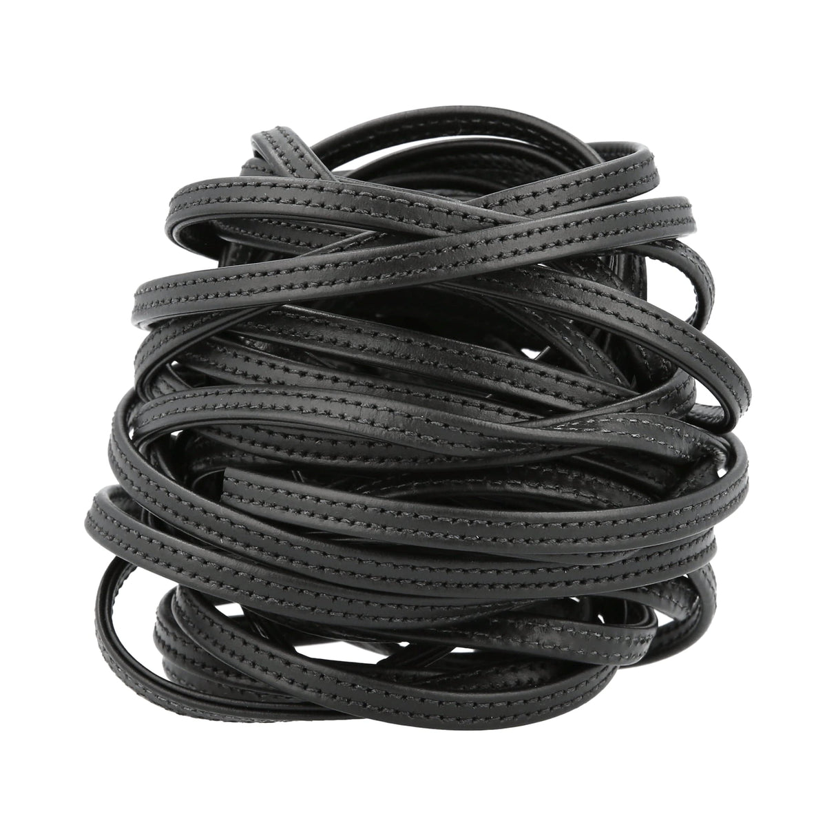 Ohio Travel Bag Strapping 1/4" Black, Flat Leather Stripping, Leather, #CALF-1-4FLT-BLK CALF-1-4FLT-BLK