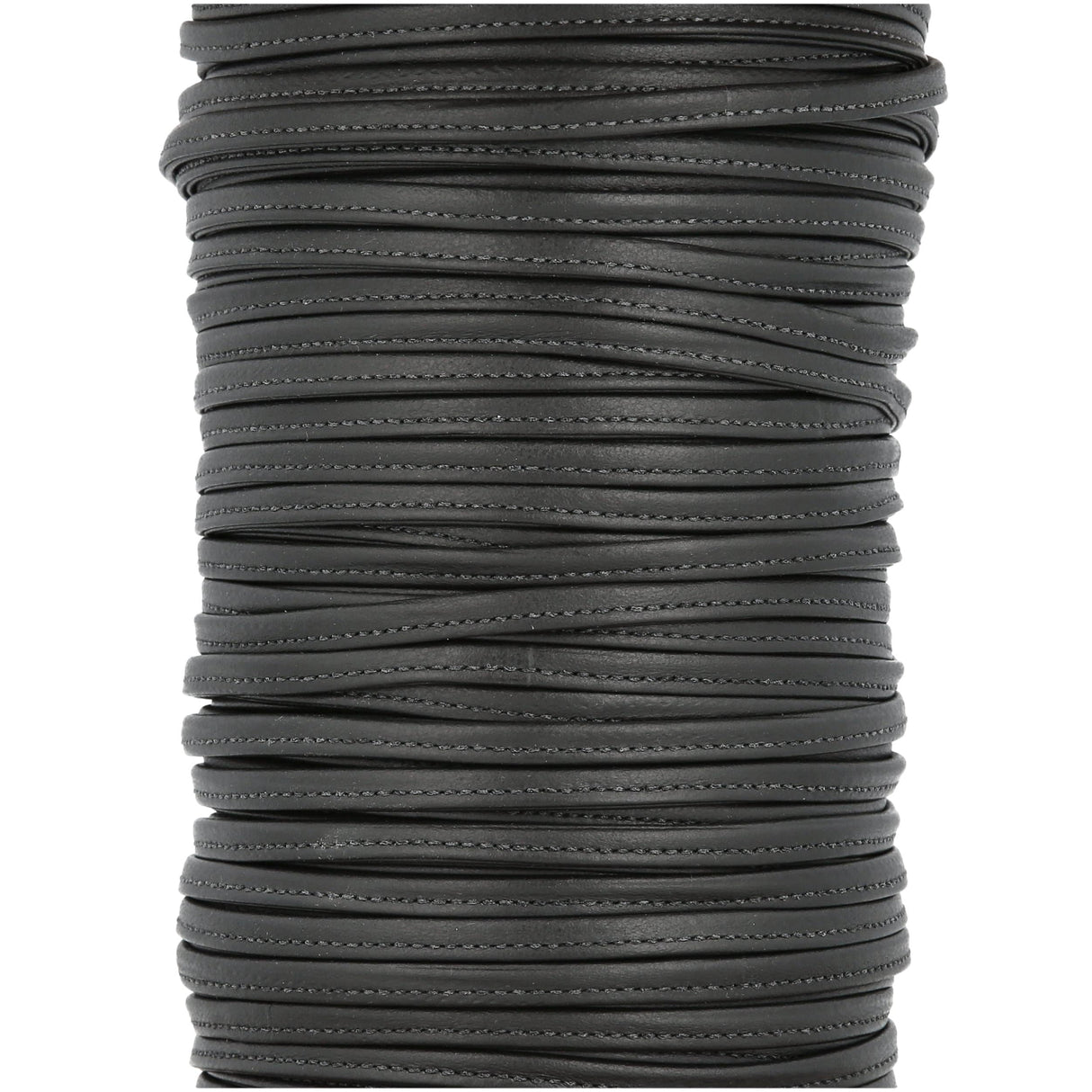 Ohio Travel Bag Strapping 1/4" Black, Tubular Leather Strapping, Leather, #CALF-1-4-BLK CALF-1-4-BLK