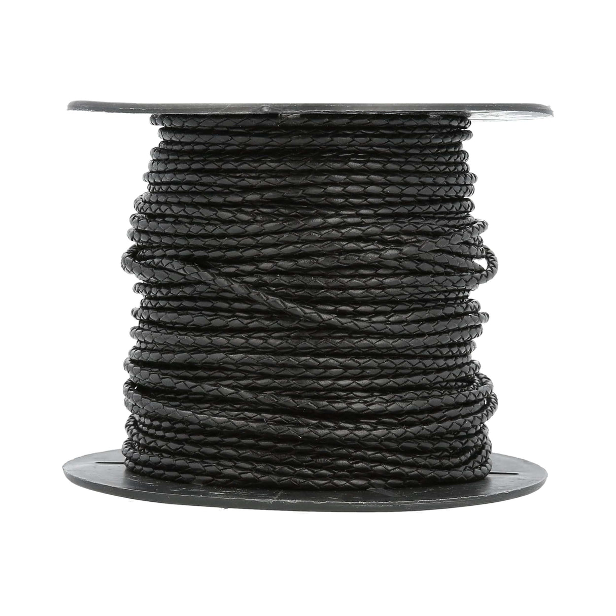 Ohio Travel Bag Strapping 1/8" Black, Braided Bolo Cord, Leather, #M-1632-BLK M-1632-BLK