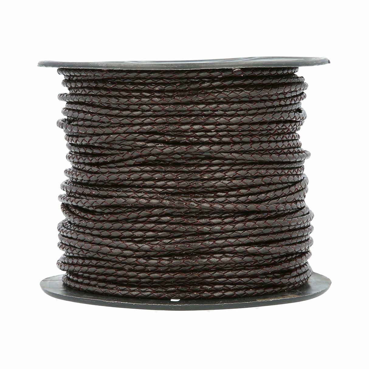 Ohio Travel Bag Strapping 1/8" Dark Brown, Braided Bolo Cord, Leather, #M-1632-DKBRO M-1632-DKBRO