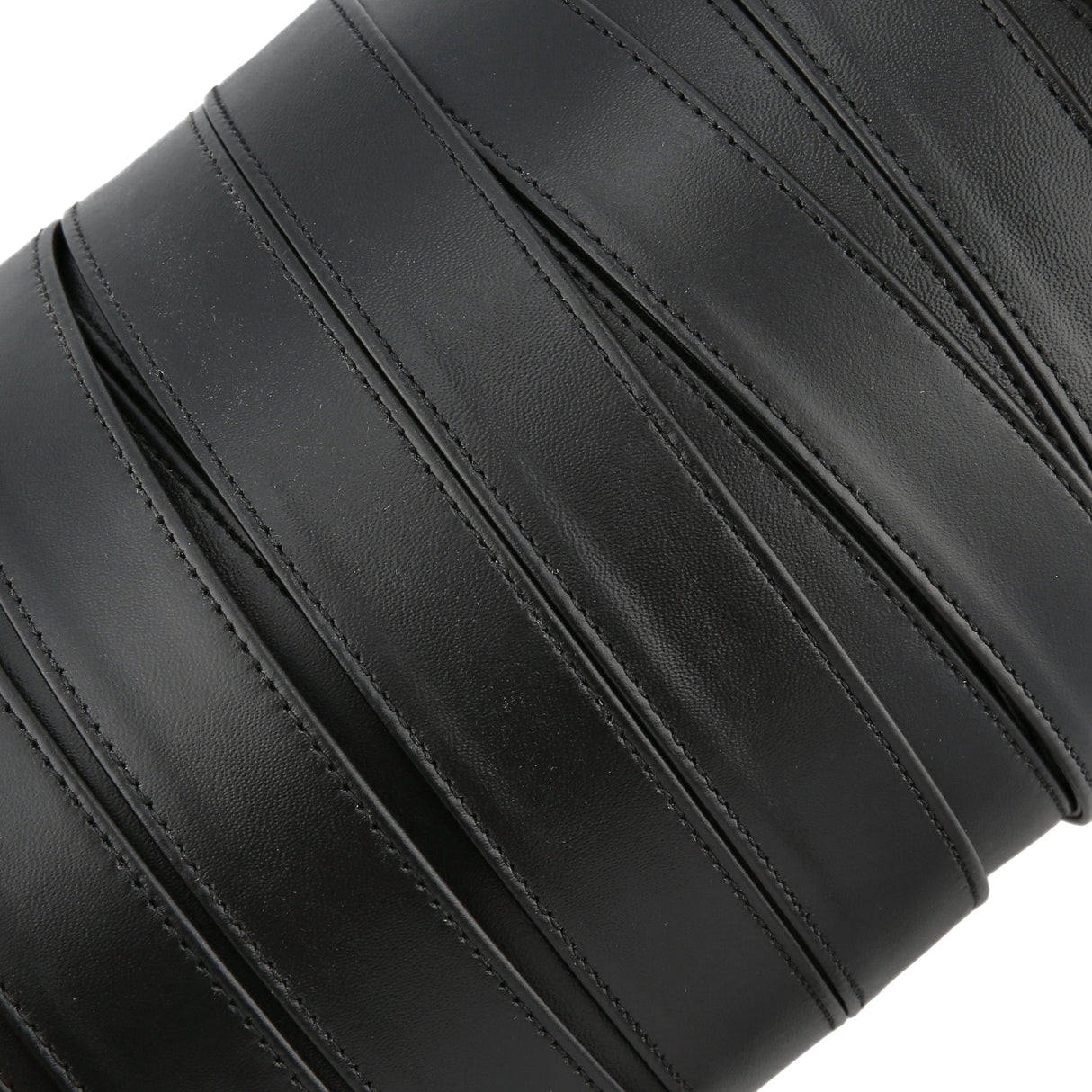 Ohio Travel Bag Strapping 1" Black, Leather Strapping, Leather, #CALF-1-BLK CALF-1-BLK