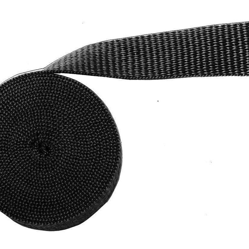 1" Black, Webbing Heavy Weight, PolyPropylene, #12-1H-BLK