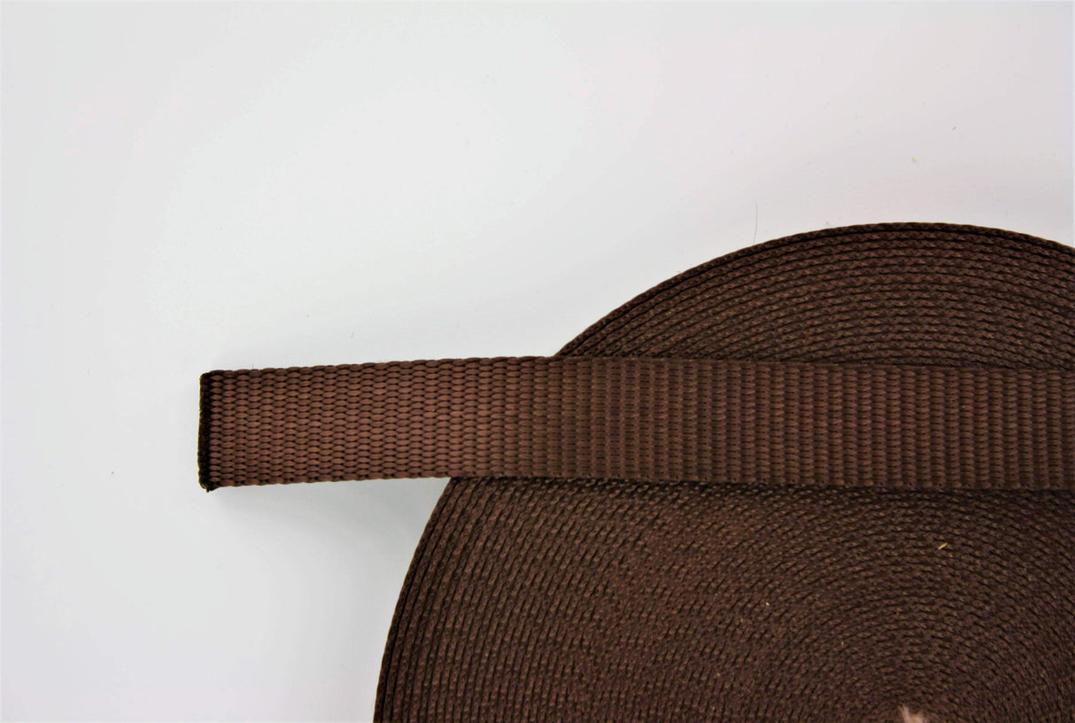 Ohio Travel Bag Strapping 1" Medium Brown, Web Strap, Nylon, #NYL-1-BRO NYL-1-BRO