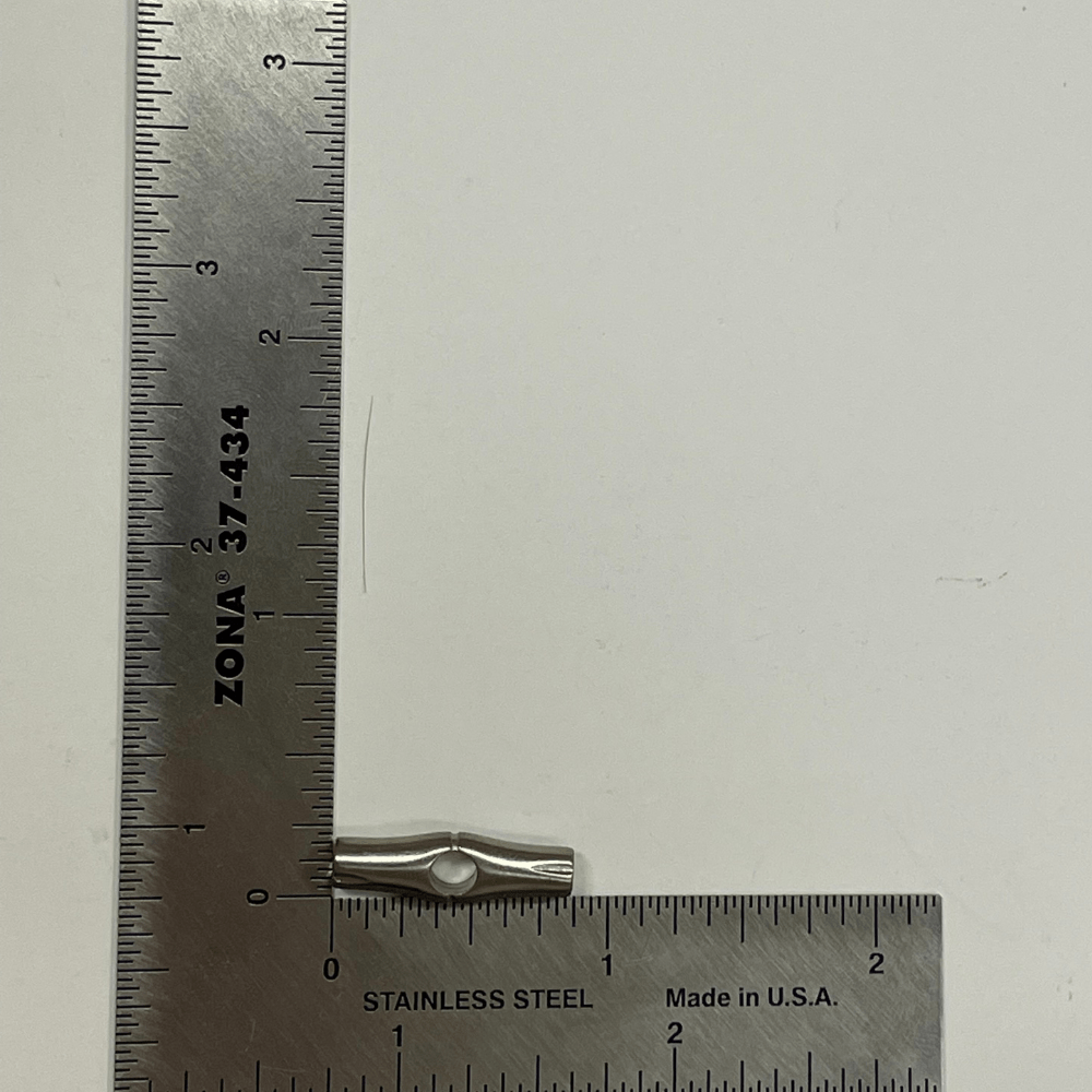 Ohio Travel Bag Strapping 13/16" Brushed Nickel, Strap End Toggle, Zinc Alloy, #P-3087-BRNIC P-3087-BRNIC