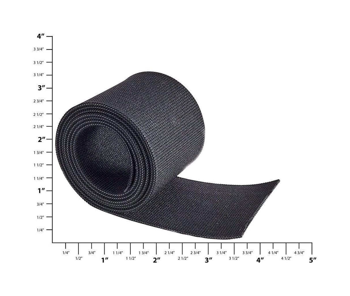 Ohio Travel Bag Strapping 2" Black, Heavy Elastic, #EL-767-2-BLK EL-767-2-BLK