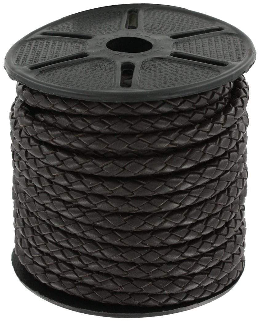 Ohio Travel Bag Strapping 3/16" Black, Braided Bolo Cord, Leather, #M-1633-BLK M-1633-BLK